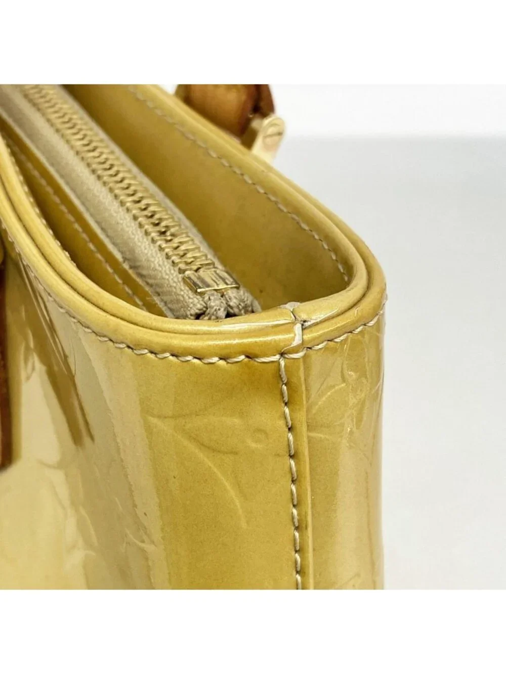 ★SOLD★ Louis Vuitton Tote Vernis Houston Beige - Picture 8 of 10